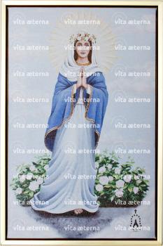 Mutter der Erlösung Mother of Salvation picture with gold-colored frame