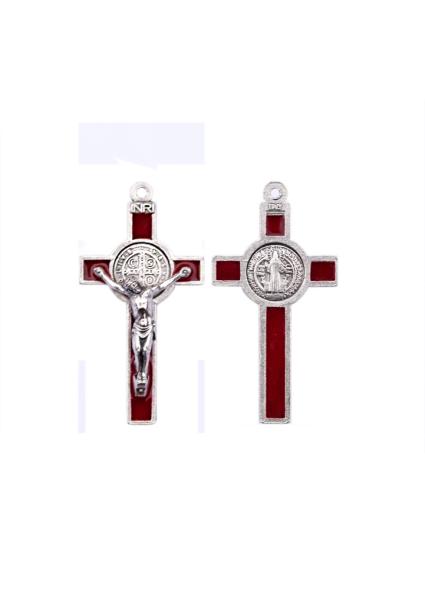 Small St. Benedict cross red