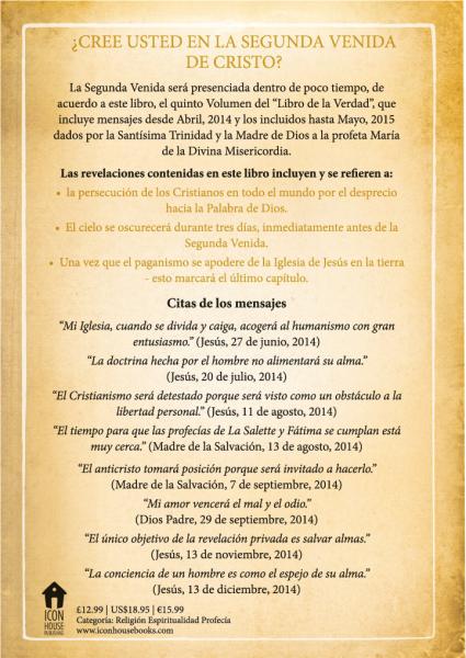 El Libro de la Verdad - Volumen Cinco, Band 5, Spanisch, Rückseite