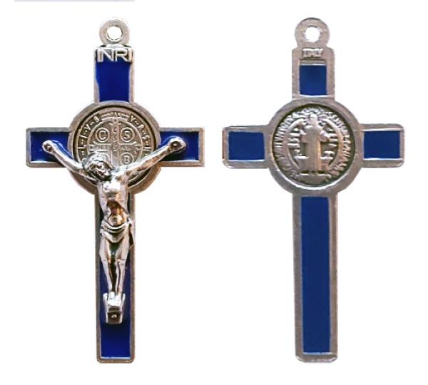 Benedictine cross blue