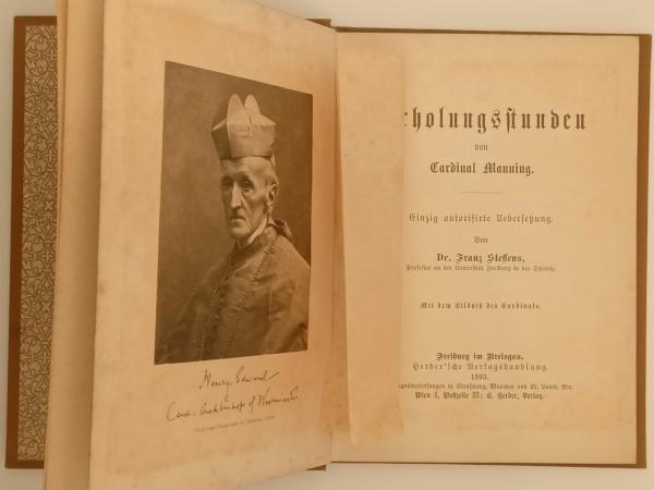 Cardinal Manning Erholungsstunden Herder´sche Verlagshandlung 1893